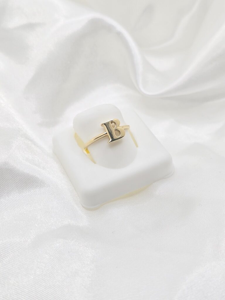 14K "B" LETTER RING – 6.5 – JY Jewelry Wholesale