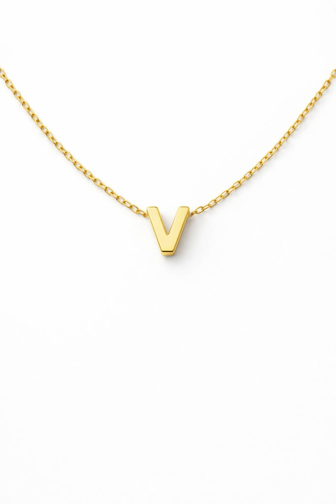 10K CHAIN ??WITH LETTER "V" PENDANT – 18 – JY Jewelry Wholesale