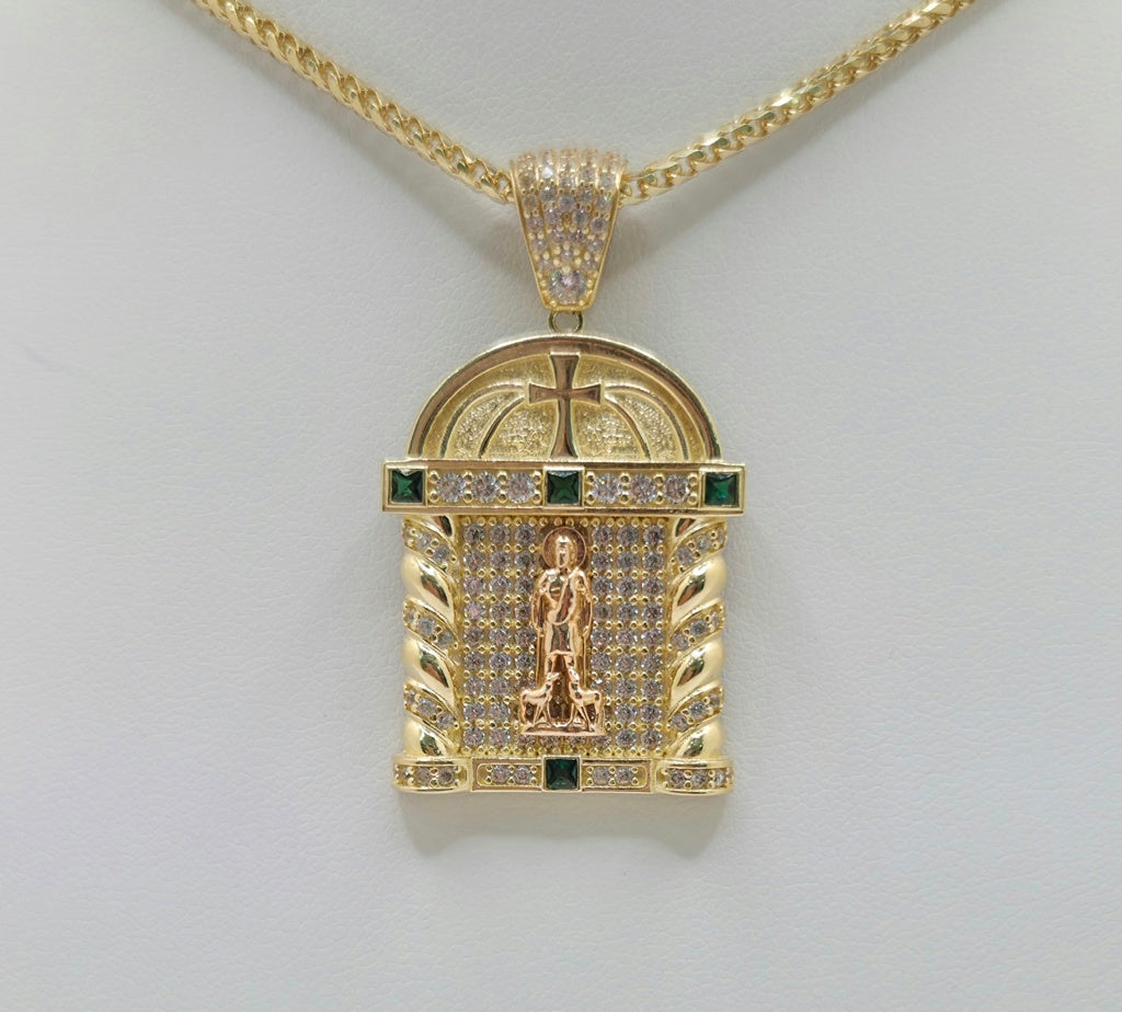 14K CZ HOUSE STYLE SAN LAZARO PENDANT – JY Jewelry Wholesale
