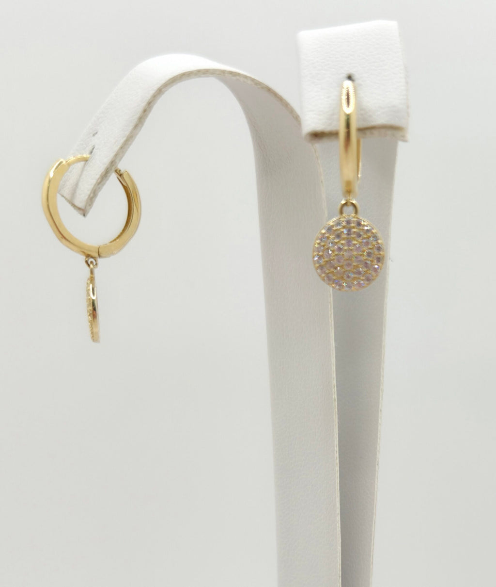 10K DELICATE CZ ROUND PENDANTS EARRINGS – JY Jewelry Wholesale