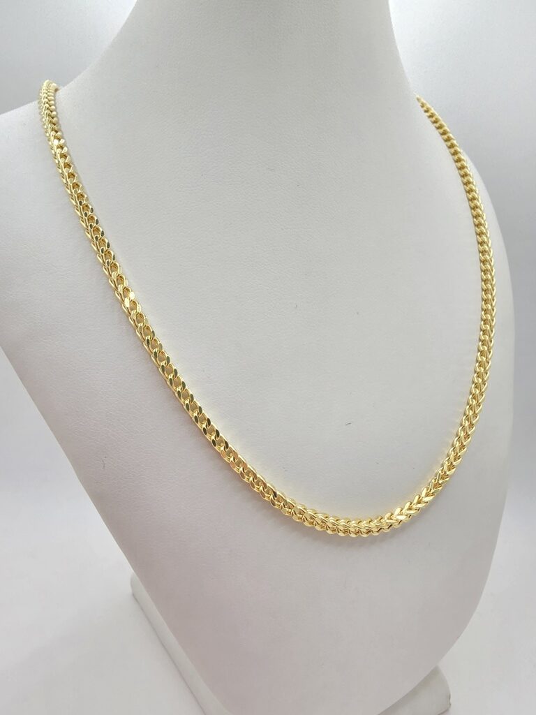 10K HOLLOW FRANCO CHAIN – 22" 3MM – JY Jewelry Wholesale