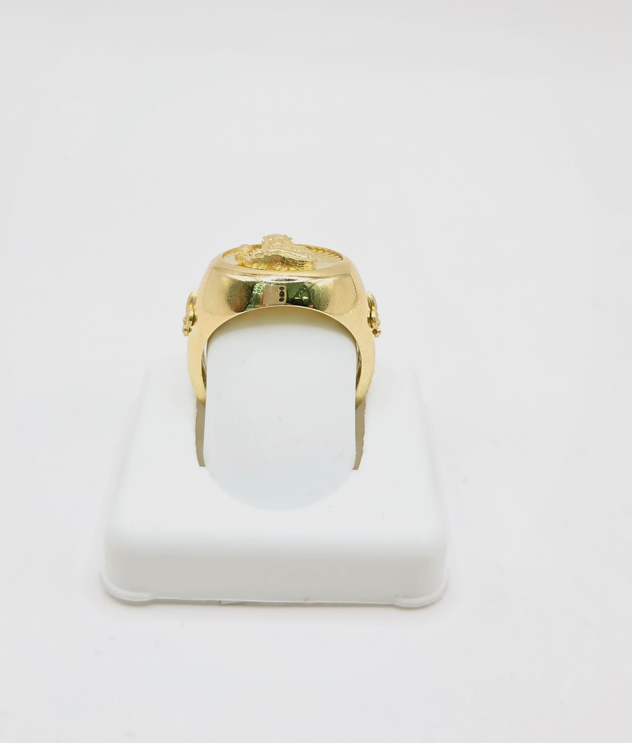 10K DIAMOND CUT BACKGROUND SANTA BARBARA ROUND RING – 9.5 – JY Jewelry Wholesale