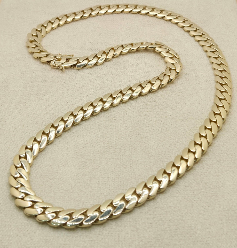 10K SEMISOLID CUBAN CHAIN – 7MM 24" – JY Jewelry Wholesale