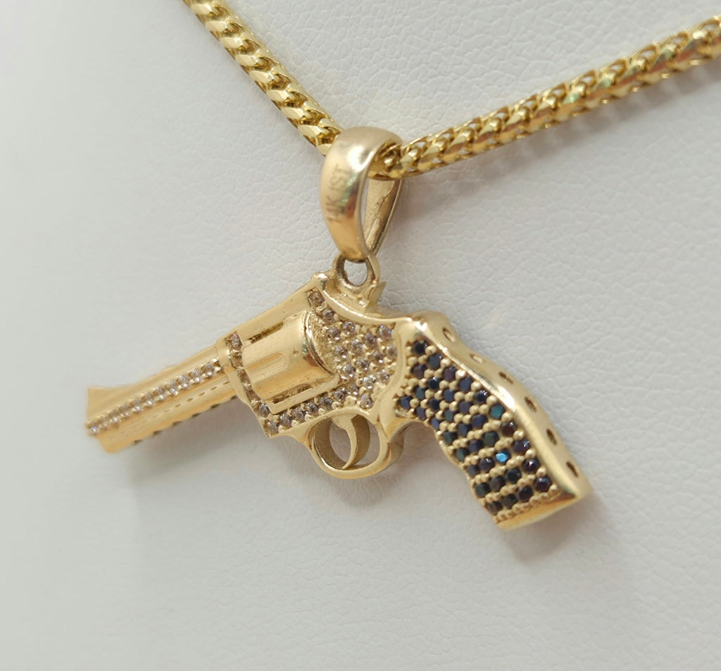 14K CZ GUN PENDANT – JY Jewelry Wholesale