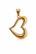 10K MEDIUM HEART SILHOUETTE PENDANT – MEDIUM – JY Jewelry Wholesale