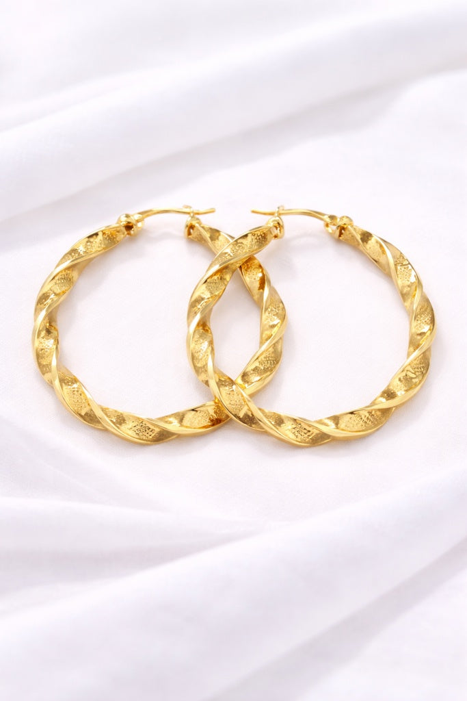 10K MODERN GREEK CROOKED HOOPS EARRINGS – 5 – JY Jewelry Wholesale