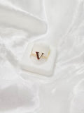 14K "V" LETTER RING – 7 – JY Jewelry Wholesale