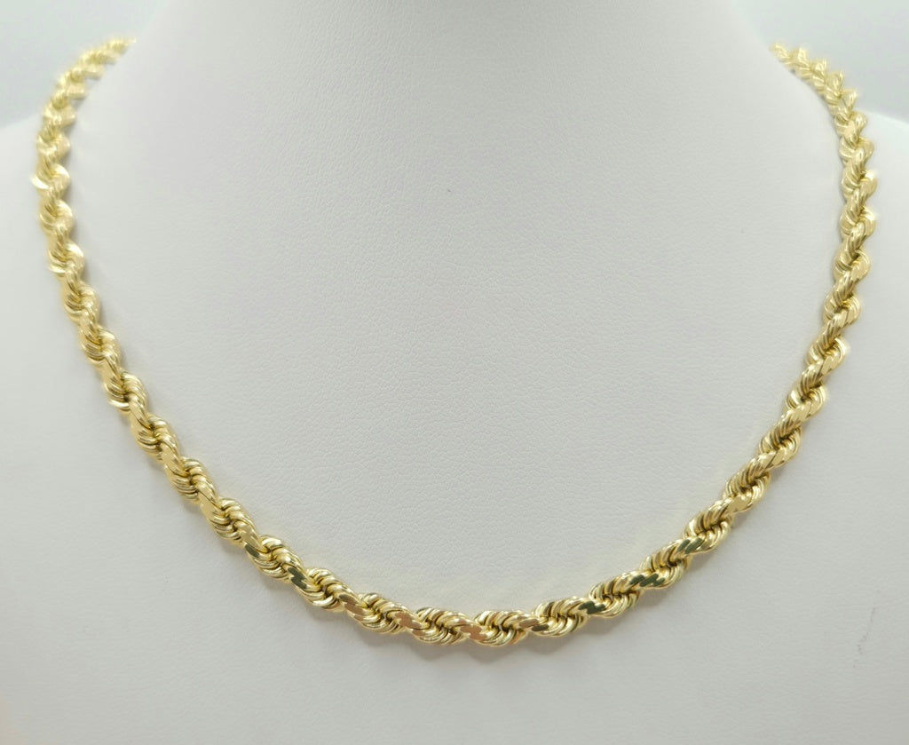 10K SOLID ROPE CHAIN – 20" 4MM – JY Jewelry Wholesale