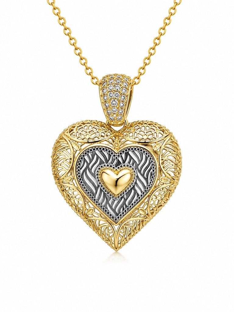 10K PUFFY HEART PENDANT – JY Jewelry Wholesale