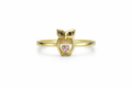 10K DELICATE PINK STONE DETAIL OWL WOMAN'S RING – 8 – JY Jewelry Wholesale