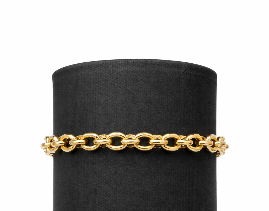 14K MODERN ROLO BRACELET – 7" – JY Jewelry Wholesale