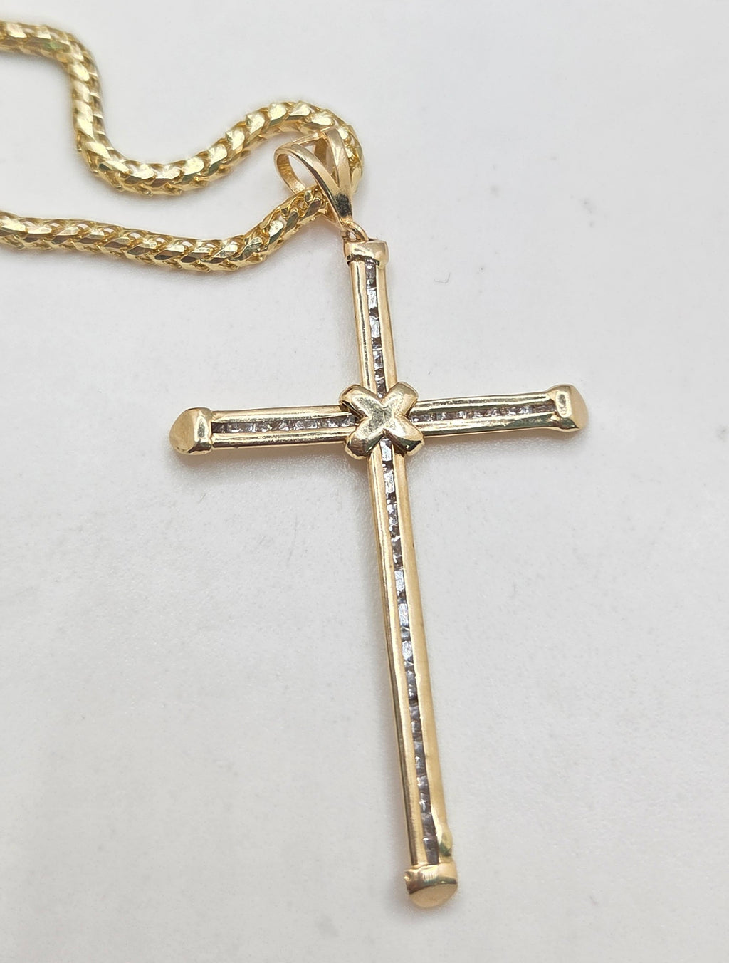 14K FINE CZ CROSS PENDANT – JY Jewelry Wholesale