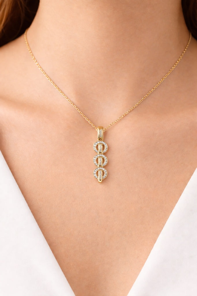 10K ELEGANT YELLOW GOLD AND DIAMOND PENDANT – JY Jewelry Wholesale