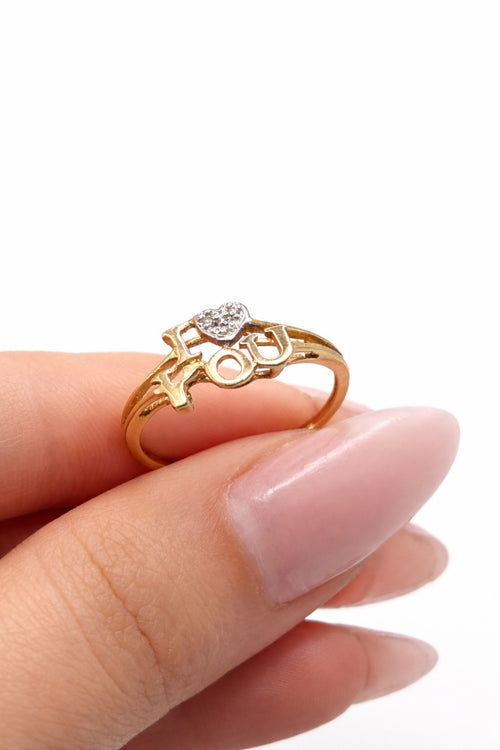 10K "I LOVE YOU" DIAMOND WOMAN'S RING – 7 – JY Jewelry Wholesale
