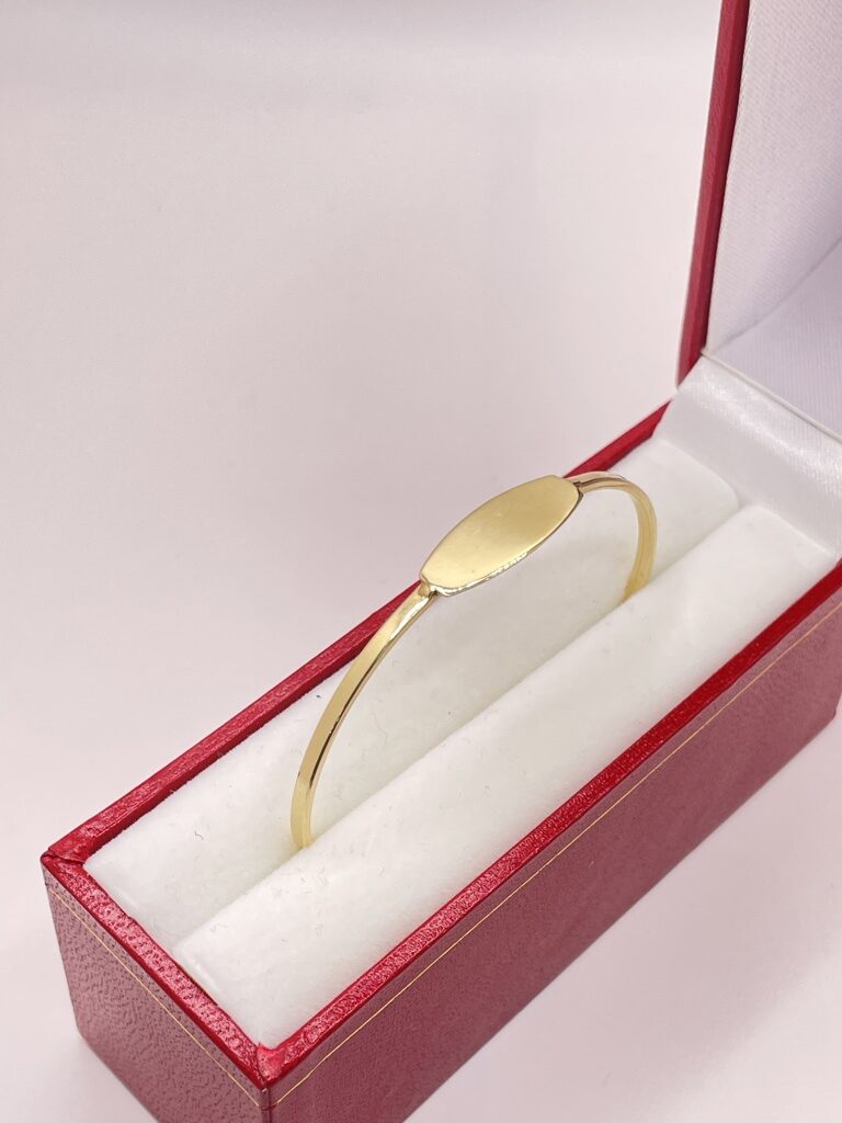 10K BABY ID BANGLE – 2MM – JY Jewelry Wholesale
