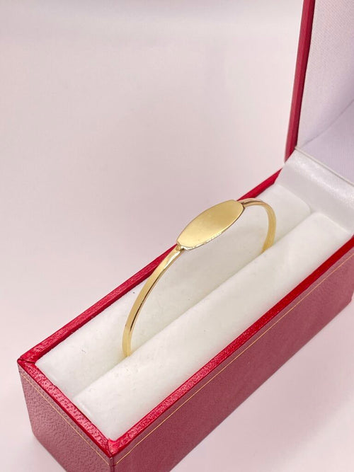 10K BABY ID BANGLE – 2MM – JY Jewelry Wholesale