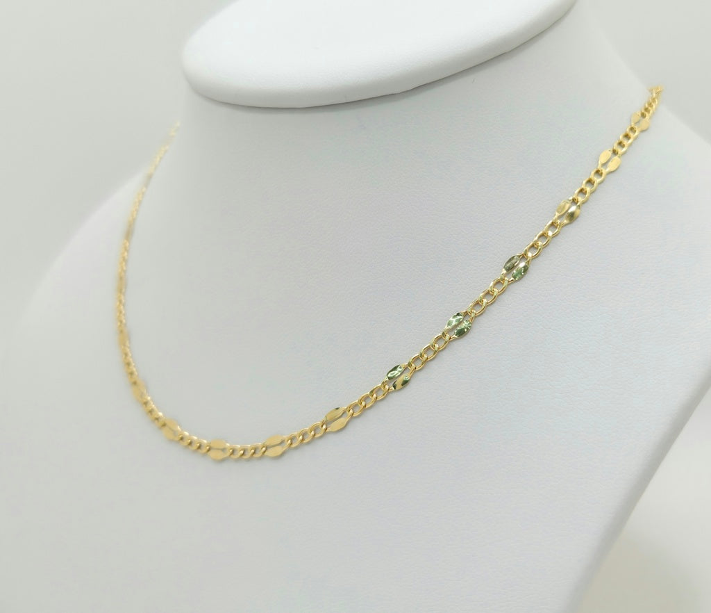 10K HOLLOW MIRRIOR CURB CHAIN – 22" 2.5MM – JY Jewelry Wholesale