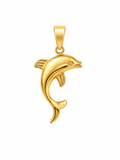 14K SMALL GOLDEN DOLPHIN PENDANT – SMALL – JY Jewelry Wholesale