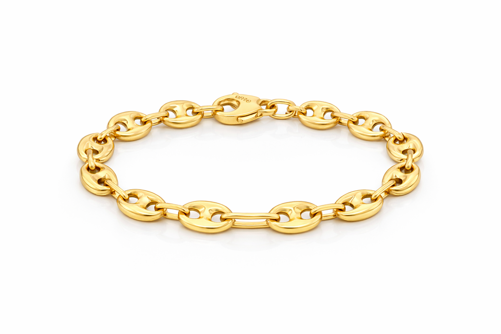 10K GUCCI PUFF BRACELET – 7" 9.5MM – JY Jewelry Wholesale