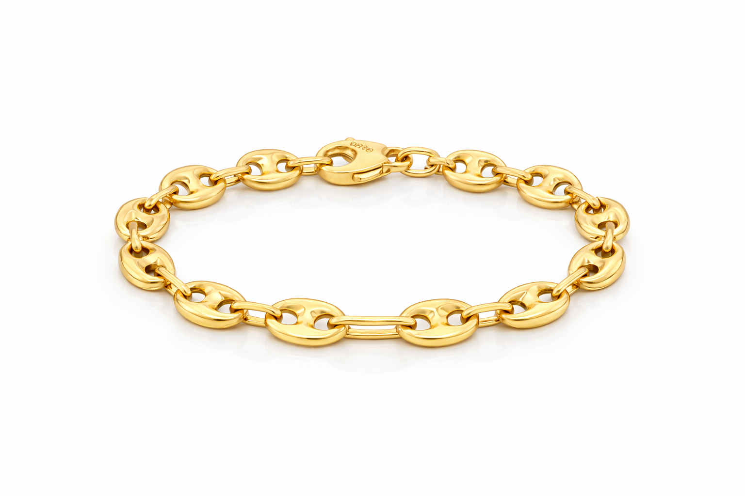 10K GUCCI PUFF BRACELET – 7" 9.5MM – JY Jewelry Wholesale