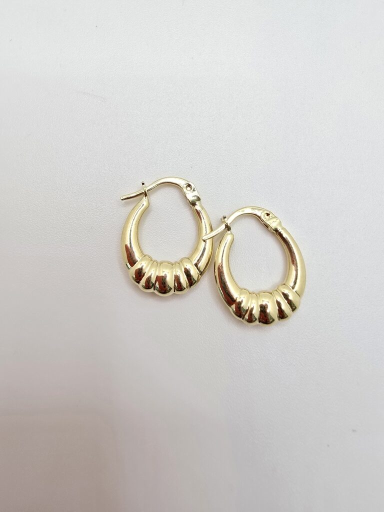 14K DELICATE WAVE DESING HOOPS EARRINGS – JY Jewelry Wholesale