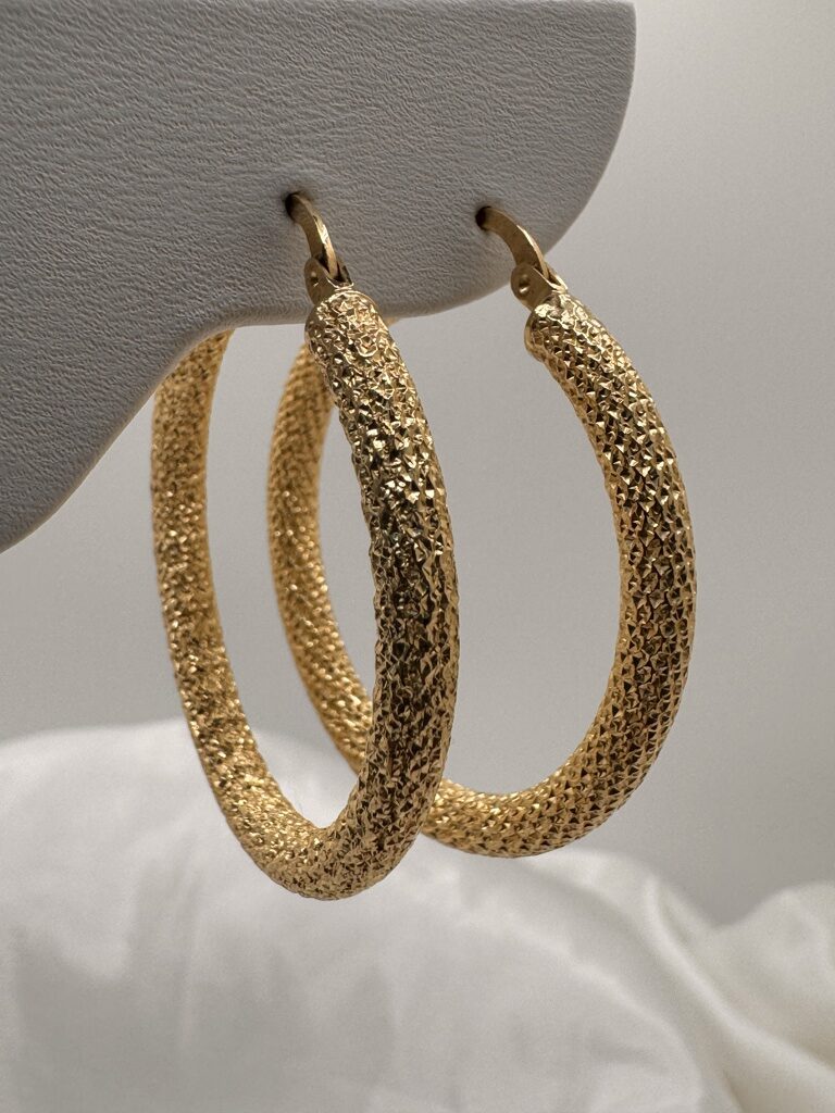 10K NEVADAS HOOPS EARRINGS – 6 4MM – JY Jewelry Wholesale
