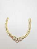 10K TWO TIGER CUBAN LINK BRACELET – 7.5" 7MM – JY Jewelry Wholesale
