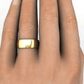 10K SOLID PLAIN MAN'S WEDDING BAND RING – 13 7MM – JY Jewelry Wholesale