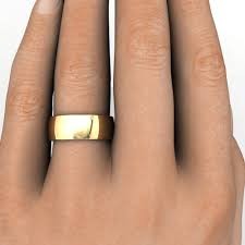 10K SOLID PLAIN MAN'S WEDDING BAND RING – 13 7MM – JY Jewelry Wholesale