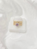 10K WOMEN'S ENGAGEMENT RING WITH STONES IN DIAGONAL – 7 – JY Jewelry Wholesale