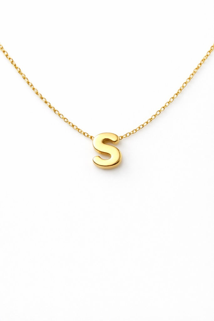 10K CHAIN ??WITH LETTER "S" PENDANT – 18 – JY Jewelry Wholesale