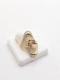 14K DELICATE ASYMMETRIC ROSE RING WITH ZIRCONIA – 8 – JY Jewelry Wholesale