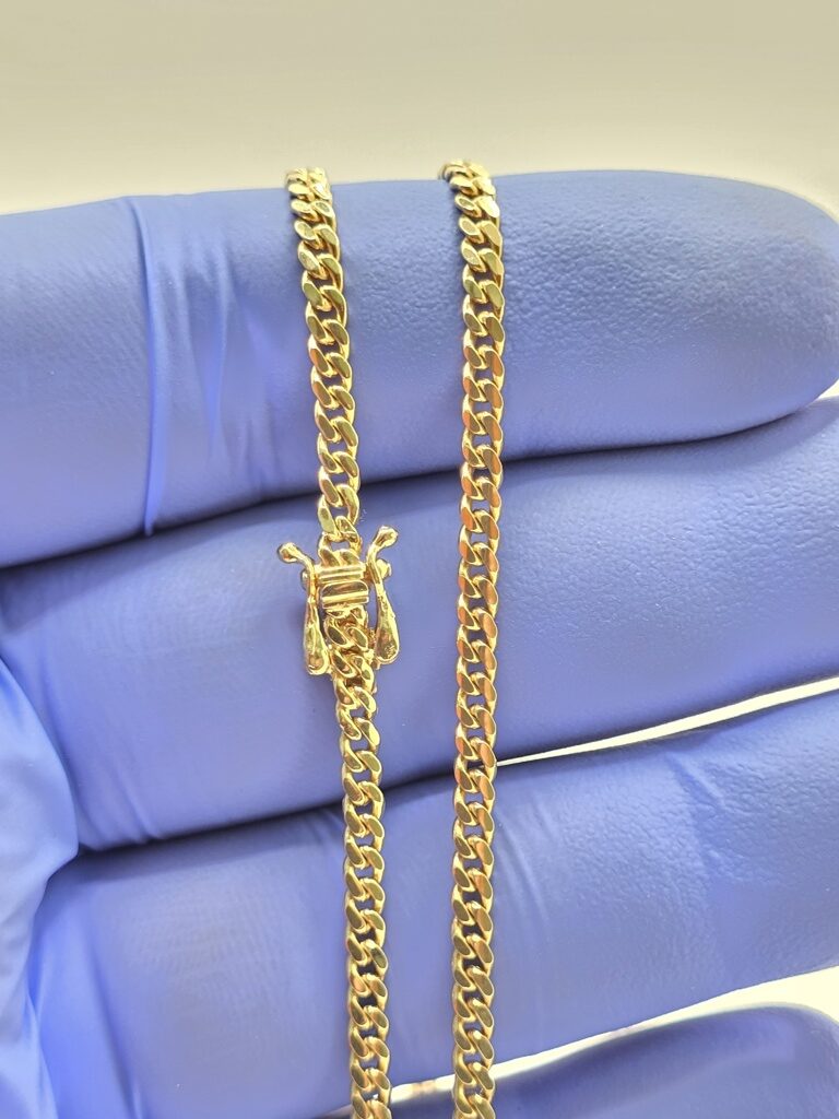 14K SOLID MIAMI CUBAN CHAIN 3MM 22" 15.5GR – JY Jewelry Wholesale