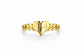 10K CHAIN STYLE GOLDEN HEART RING – 8 – JY Jewelry Wholesale