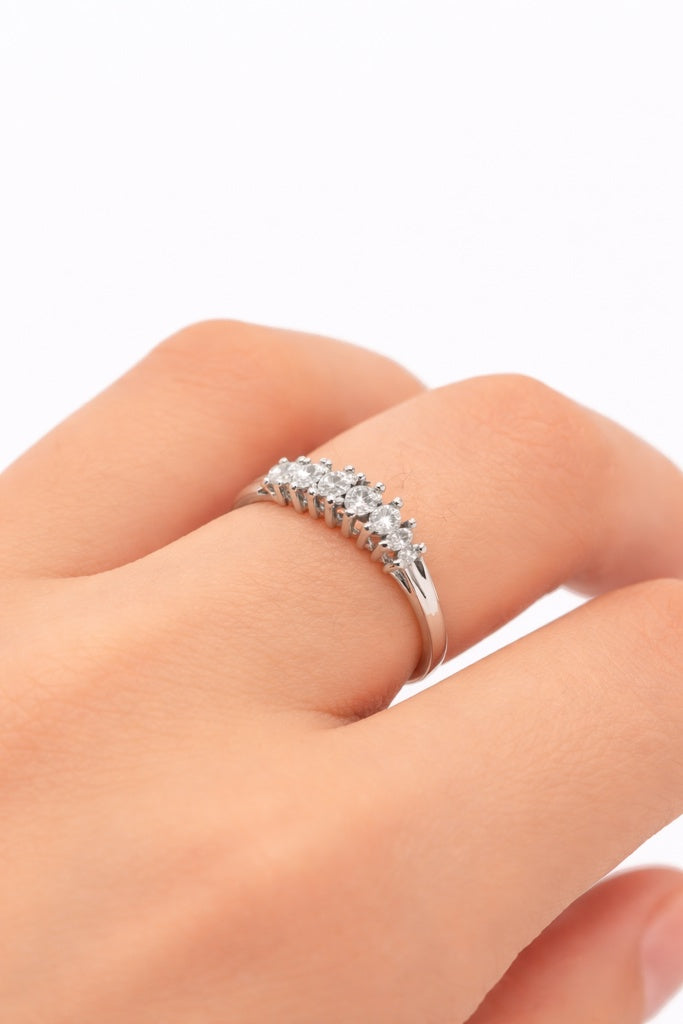 14K WHITE GOLD DIAMOND WOMAN'S RING – 6 – JY Jewelry Wholesale