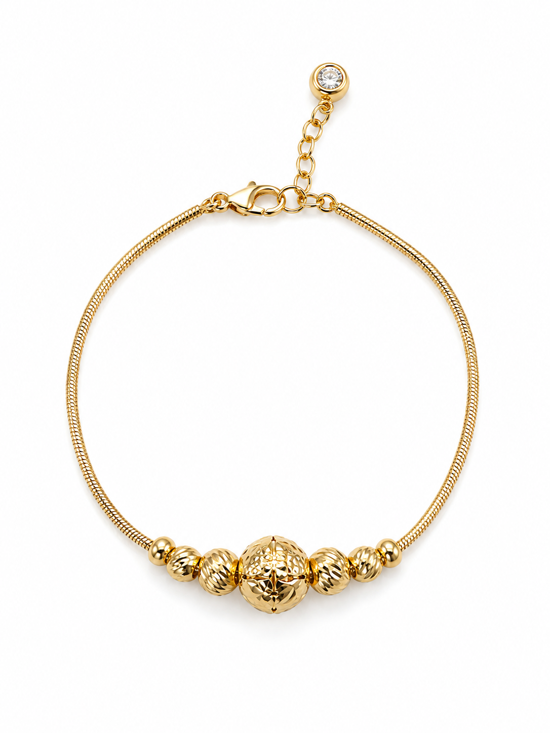 10K BALLS BRACELET – 7.5" – JY Jewelry Wholesale