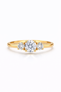 14K 3STONES SOLITAIRE RING – 7 – JY Jewelry Wholesale