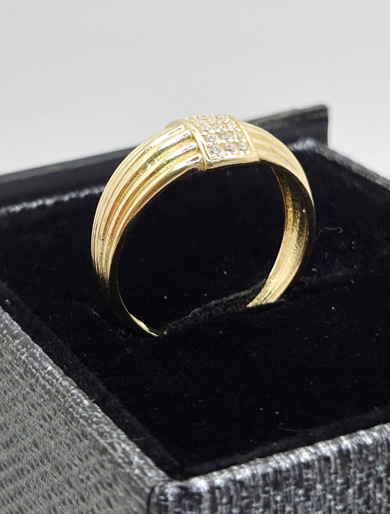 14K CZ SMALL RECTANGULAR VINTAGE STYLE RING – 8 – JY Jewelry Wholesale