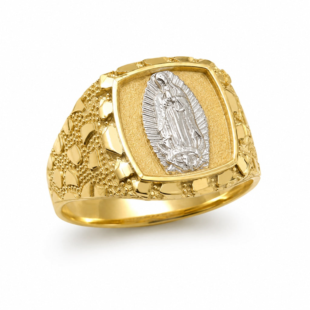 10K RING OF THE VIRGIN OF GUADALUPE IN TWO TONES – 10.5 – JY Jewelry Wholesale