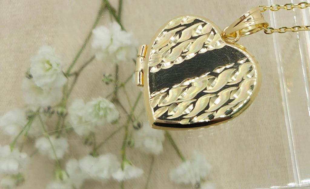 10K DIAMOND CUT HEART MEMORIAL PENDANT – 25mm X 25mm – JY Jewelry Wholesale