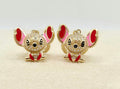 10K CZ DETAIL PINK STITCH HOOPS EARRINGS – JY Jewelry Wholesale