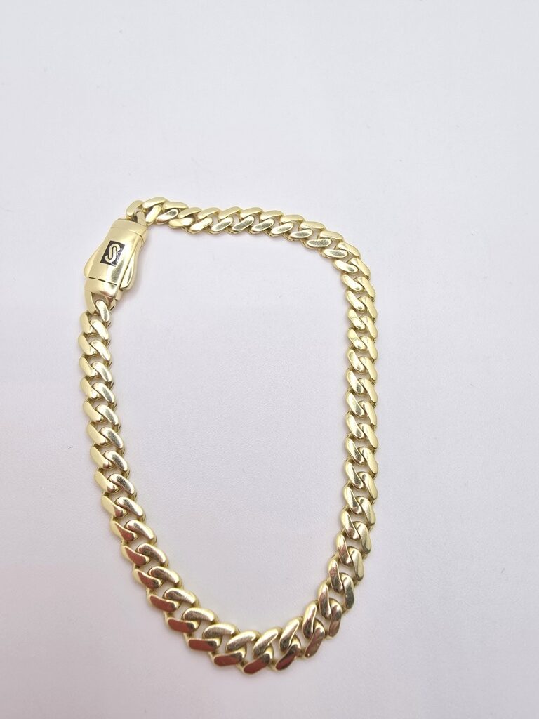 10K PLAIN CERTIFIED MONACO BRACELET – 7.5" 5MM – JY Jewelry Wholesale