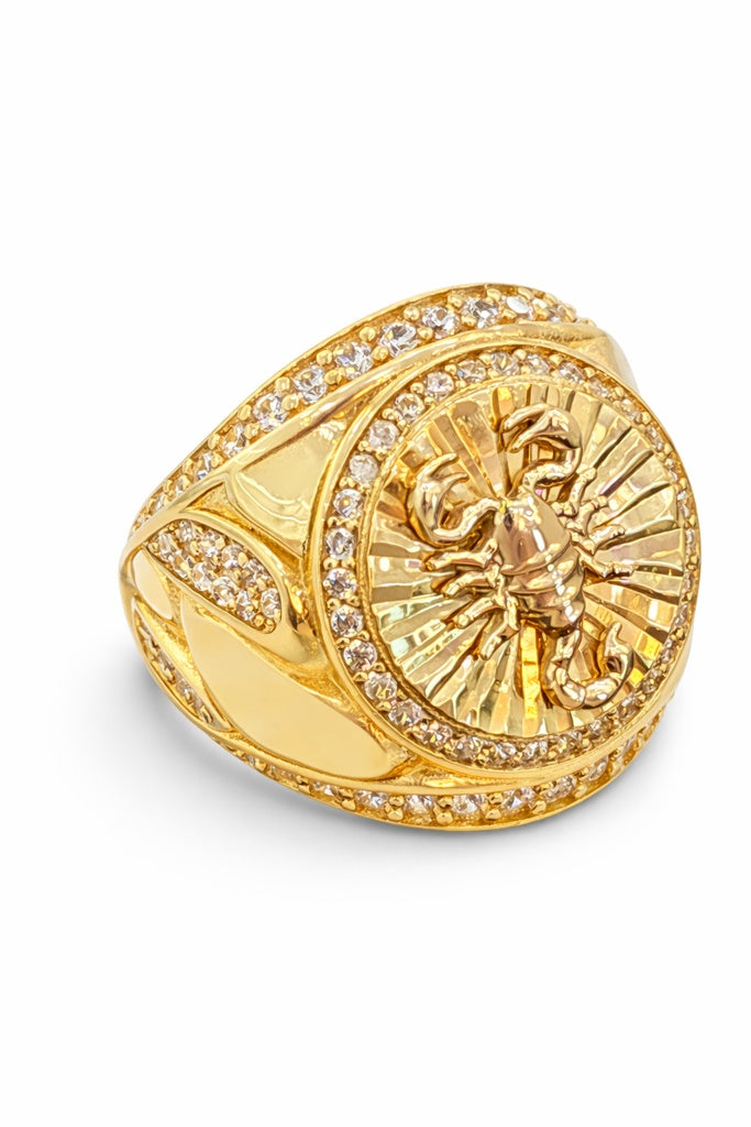 14K CZ DETAILS SCORPION OVAL RING – 10 – JY Jewelry Wholesale