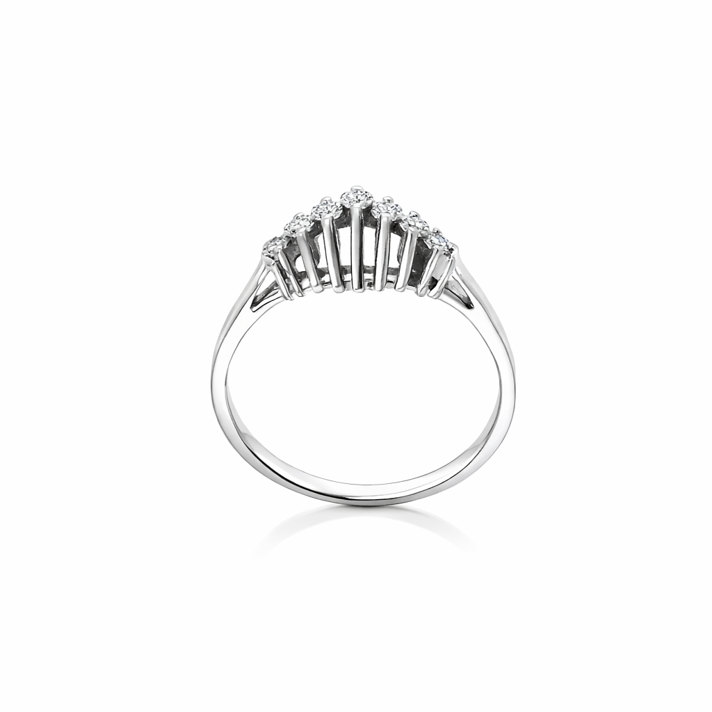 14K WHITE GOLD DIAMOND WOMAN'S RING – 6 – JY Jewelry Wholesale
