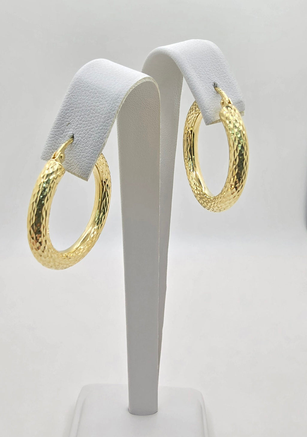 10K DIAMOND CUT HOOPS EARRINGS – 3 – JY Jewelry Wholesale
