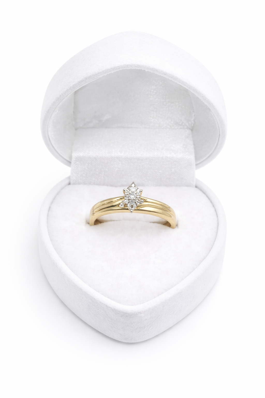 10K SMALL ALMOND SHAPE DIAMOND PROMISE RING – 7 – JY Jewelry Wholesale
