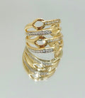 14K ELEGANT CZ CHAIN RING – 7 – JY Jewelry Wholesale