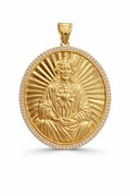 10K CZ FRAME JESUS PENDANT – LARGE – JY Jewelry Wholesale