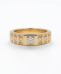 14K ELEGANT SQUARE DESIGN CZ DETAILS RING – 9 – JY Jewelry Wholesale