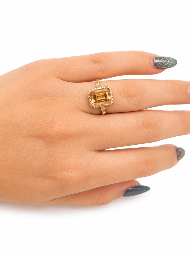 14K SPECIALOFFER BIRTHSTONE SQUARE WOMAN'S RING – 7 – JY Jewelry Wholesale